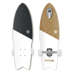 Longboard Street Surfing SHARK ATTACK 30” Koa White