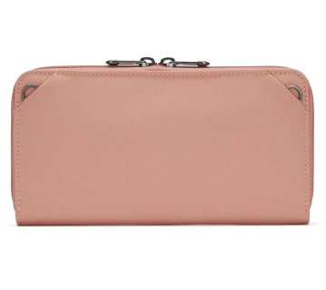 peněženka PACSAFE RFIDSAFE CONTINENTAL WALLET rose