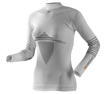 X-Bionic Shirt Long Sleeves Turtle Neck - bílo/tyrkysové - L/XL - VÝPRODEJ