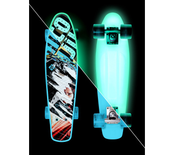 Skateboard Street Surfing BEACH BOARD  Glow Rough Poster