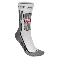 MY FIT Skating Socks White ponožky