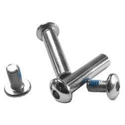 Steel Double Axle for brake Hex, 38mm/8mm