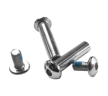 Steel Double Axle for brake Hex, 38mm/8mm