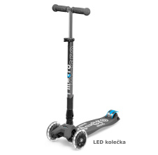 Micro Maxi DeLuxe Volcano grey LED skládací koloběžka