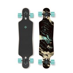 Longboard Street Surfing FREERIDE 39” CURVE Wolf - artist series